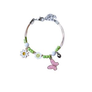 2022spring bracelets Summer New Japan and South Korea Cute Butterfly Bracelet Female Niche Design Girlfriends' Gift Friend Bracelet