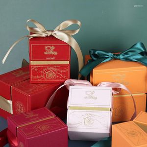 Brocada de presente Yuxi Box Candy de casamento europeu de três conexões