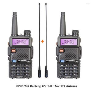 Walkie Talkie 2 PCS Baofeng UV-5R Radio Set UV 5R UV5R Two Way Atation émetteur avec antenne féminine NA-771