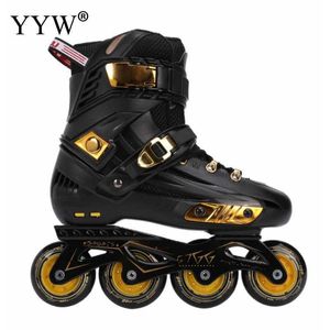Ice Skates 4 Wheel Inline Roller Professional Adult Skating Shoes Sneakers Rollers Slalom Speed Racing Patine L221014
