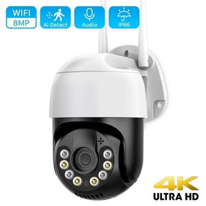 Telecamere Dome 8MP 4K Wifi IP Outdoor H.265 5MP Ai Rilevamento umano Audio Video Sorveglianza 1080P 2MP Auto Tracking PTZ 221027