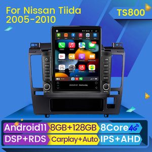 2 DINプレーヤーAndroid 11 Car DVDラジオ用Tiida C11 2004-2013 CarPlay GPS Navigation Multimedia Video Stereo 2Din