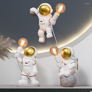 Lampy stołowe Nowoczesne astronauta Lampa artystyczna Nordic Creative LED biurko do dekoracji sypialni do pokoju dziecięcego