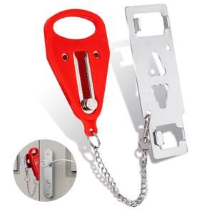 Dörrlås l Portable Lock Home Security Travel Locker Latch Travel Extra Lockdown för ytterligare säkerhet och integritet El C Wholesale