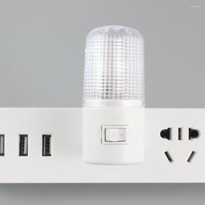 Night Lights 3W Lamp 6 LED Light Bedside Wall Socket US Plug AC 110 Home Decoration For Baby Gift Energy Saving