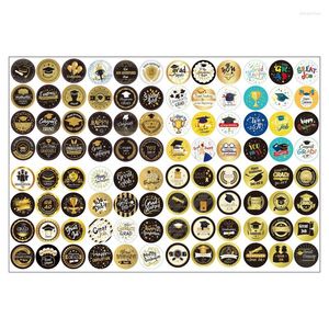 Present Wrap 24 Sheets Graduation Stickers Happy Grad Seal Labels Grattis Sj￤lvh￤ftande kuvert klisterm￤rke f￶r college gymnasiet parti