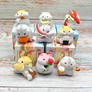 Action Blind Box Toys Hamster Raten japanischer Stil niedliche Tiere Puppen Anime Figuren Heimdekor Kinder Geburtstag Geschenk Desktop Modell Y2210