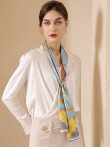 Sjaals lange zijden sjaal vrouwen Japan en Zuid -Korea Sweet 2022 Gedrukte vrouwelijke moderiem groothandel