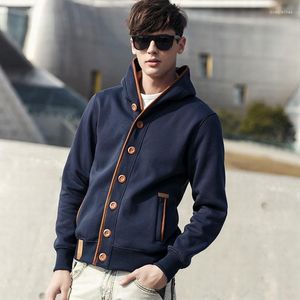 Erkek Hoodies Erkekler Stand Yakası Vintage Avrupa ve Amerikan Düğmeleri Down Ceket Şık Tasarımcı Moda Erkek Sweater