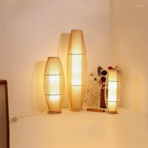 Vloerlampen moderne Noordse bamboe creatief staande thuisdecor woonkamer slaapkamer bedlichtverlichting armaturen