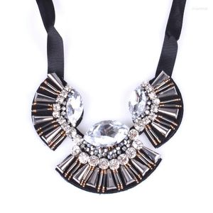 Charker 2022 Handmade Jewerly Maxi Colar Women Women Black Ribbon Declaração Bohemia Collares Mujer