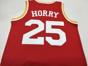 Vintage de costura #25 Robert Horry R Jersey de basquete da faculdade Custom qualquer nome Número Jersey