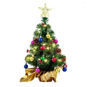 Kerstdecoraties Tree Decoratie met licht voor geschenken PVC Small Red Fruit Teller arrangement Hoogwaardige desktop Green
