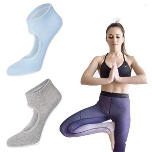 Sports Socks Women Yoga Non-Slip Breattable ryggl￶s Silikon Sole Cotton Pure Barre Ballet Dance High Quality