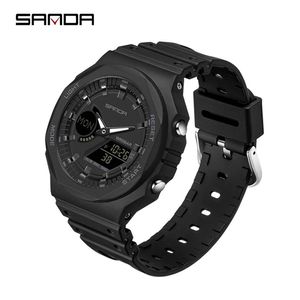 SANDA Casual Mens Watches 50m Waterproof Sport Quartz Watch for Male Wristwatch Digital G STOCK Relogio Masculino 220521267V