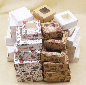 Conjunto de embrulho de presente da caixa de embalagem vintage 10diy para biscoitos artesanais/ bolos/ assado/ flores de casamento/ aniversário/ ano