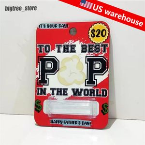 US Warehouse Sublimation blank MDF money card for father's day graduation teacher gift card Cash holder DIY