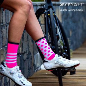 Sports Socks SkyKnight High Quality Professional Cycling Men Women Road Bicycle Outdoor Brand Racing Bike Compression Sport