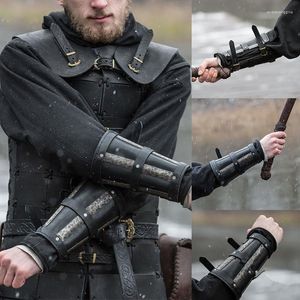 Rękawiczki bez palców Średniowieczne aktor rekwizytowy Nicet Leather Patchwork Protection