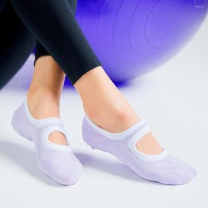 Sports Socks Cotton Women Yoga Backless Breathable Silicone Anti-slip Pilates For Female Ladies Fitness Ballet Dance