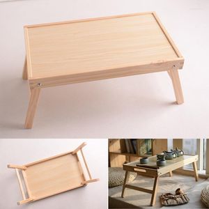 Camp Furniture Wooden Frame Folding Table Easy On The Bed Outdoor Picnic Laptop Computer Small Office Desk