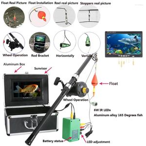 Unterwasser-Angel-Videokamera-Set aus Aluminiumlegierung, 6 W IR-LED-Leuchten mit 7-Zoll-HD-Farbmonitor, Seerad, 25 m Kabel