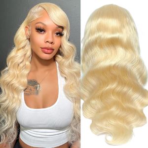 Verkoop blonde volledige kanten pruiken voor zwarte vrouwen medium cap met kammen Braziliaans menselijk haar kanten pruik #613 130% 150% 180% dichtheid Bella Hair 12-36inch