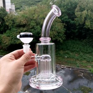 7.8 pollici Arm Tree Perc Narghilè Recycler Oil Rigs Fumo Tubo di vetro Recycler Dab Bong Con banger 14mm