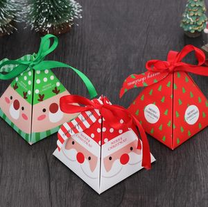 Christmas Gift Wrap Boxes Santa Claus Elk Candy Box Paper Present Box Party Decor SN4735