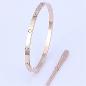designer bracelets designs 4MM Thin 6MM wide stainless steel Women Mens Love Bangles fashion jewelry bracelets for men and womens Couple Jewellry with velet bag