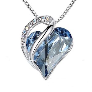 This heart necklace is a regal symbolic statement piece that unveils your feminine spirit Silver Plated Love Pendant Jewelry for Women and Gril