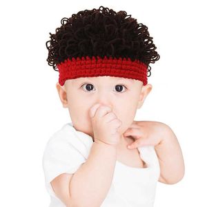 Шляпы шляпы для малыша парик афро-волоса