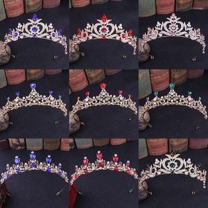 Hair Clips Crystal Rhinestone Wedding Accessories Gold Silver Color Tiaras And Crowns For Bride Women Fashion Princess Diadems Jewelry