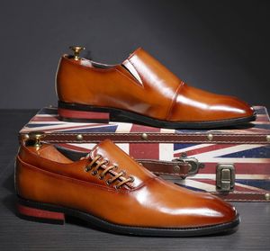 Luxo de luxo de negócios Oxford Men Sapatos de couro respirável Sapatos formais de borracha sapatos de festas de escritório masculino Tamanho do casamento 48