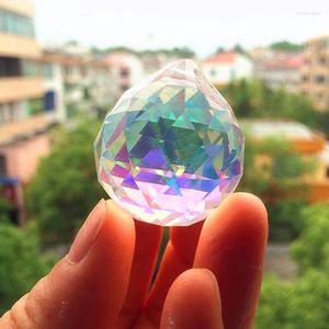 Ljuskrona kristall toppkvalitet klar ab 30mm k9 fasetterad kulglas glitter sfär hänge diy fönster solfångare hem dekoration