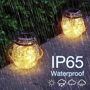 Garden Lights Outdoor 20LED Solar Lawn Lamp IP65 Waterproof Fairy Cap Light Mason Jar Lid Night Landsacpe Decoration