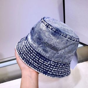 Vintage Washed Denim Bucket Hat Short Brim Travel Sun Hat Summer Festival Unisex