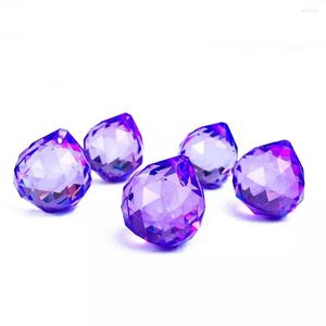 Chandelier Crystal 1PC 30MM Purple Prism Glass Ball Parts Lighting Accessories Shinning Suncatcher Wedding Home Decor
