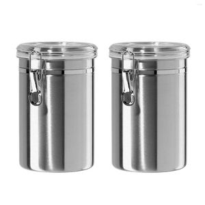 Storage Bottles Airtight Canisters Sets For The Kitchen Stainless Steel Beautiful Counter Small 32oz Food Container