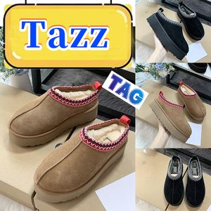 디자이너 Tazz 부츠 슬리퍼 호주 패션 부티 남성 여성 신발 따뜻한 스니커즈 스웨이드 Shearling 플랫폼 슬리퍼 발목 스노우 부츠