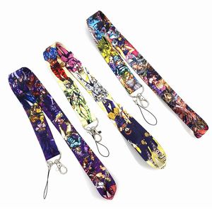 Tecknad anime joJos bisarra äventyrstelefonband lanyards nyckelring personlighet klassisk figur band hänger rep telefon fodral rem nyckelringhållare