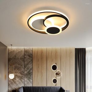 Lampadari Lampadari semplici e moderni per la decorazione del soffitto della camera da letto a LED Lampadari nordici per soggiorno Sala da pranzo Studio Luce di illuminazione rotonda creativa