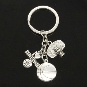 Мода я люблю баскетбольные подвески DIY Men Men Men Men Men Care Care Keyring Jewelry Souvenir Gift