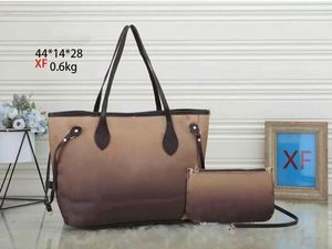 YQ كبير الحجم 2pcs/مجموعة مع محفظة Women Women Counter Bag حقيبة عالية الجودة PU الأزياء اليدوية Crossbody أكياس مركب سيدة القابض محفظة متعددة