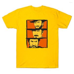 T-shirt da uomo The Good Bad And Ugly Art Tshirt T-shirt da film western in stile vintage Eastwood