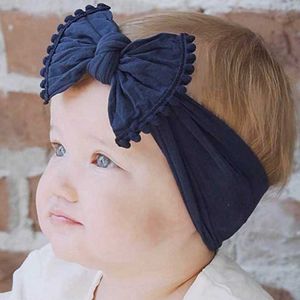 Fasce per capelli in pizzo sferico con fiocco per bambini Copricapo per bambini alla moda Accessori per capelli in chiffon globulare di nylon americano