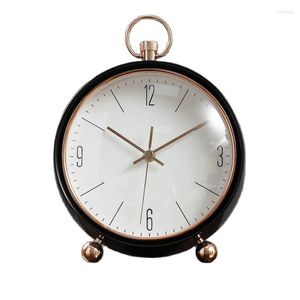 Zegary stołowe luksusowe kreatywne zegara dekoracje do domu na ścianę salon biurko duże biurko metalowy retro cichy sypialnia pomysły na prezent Zegar
