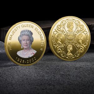 Hantverk Queen Elizabeth Commemorative Coin Color Printing präglad metallhantverk Produktionsmärke