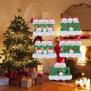 Juldekorationer 1st Creative Harts Decoration 2022 Snowman Heads Xmas Tree Hanging Pendants for Home Party Year