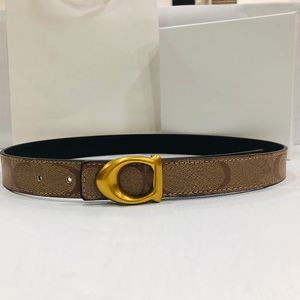 Pasek damski paski ze skóry naturalnej Cowskin szerokość 3CM klasyczna złota klamra litery Design mężczyzna kobieta 2 kolory